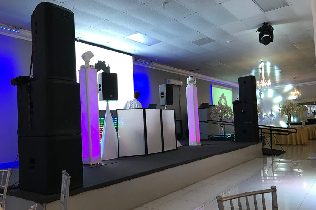 Event lighting services and effects setup by AZ Stage Productions