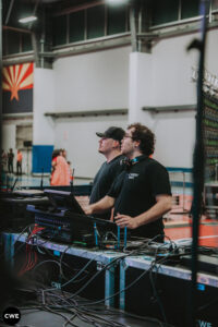 Live concert production services crew members: A1, A2, V1 in Phoenix, Arizona